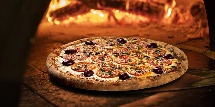 Pizzas cuites au feu de bois